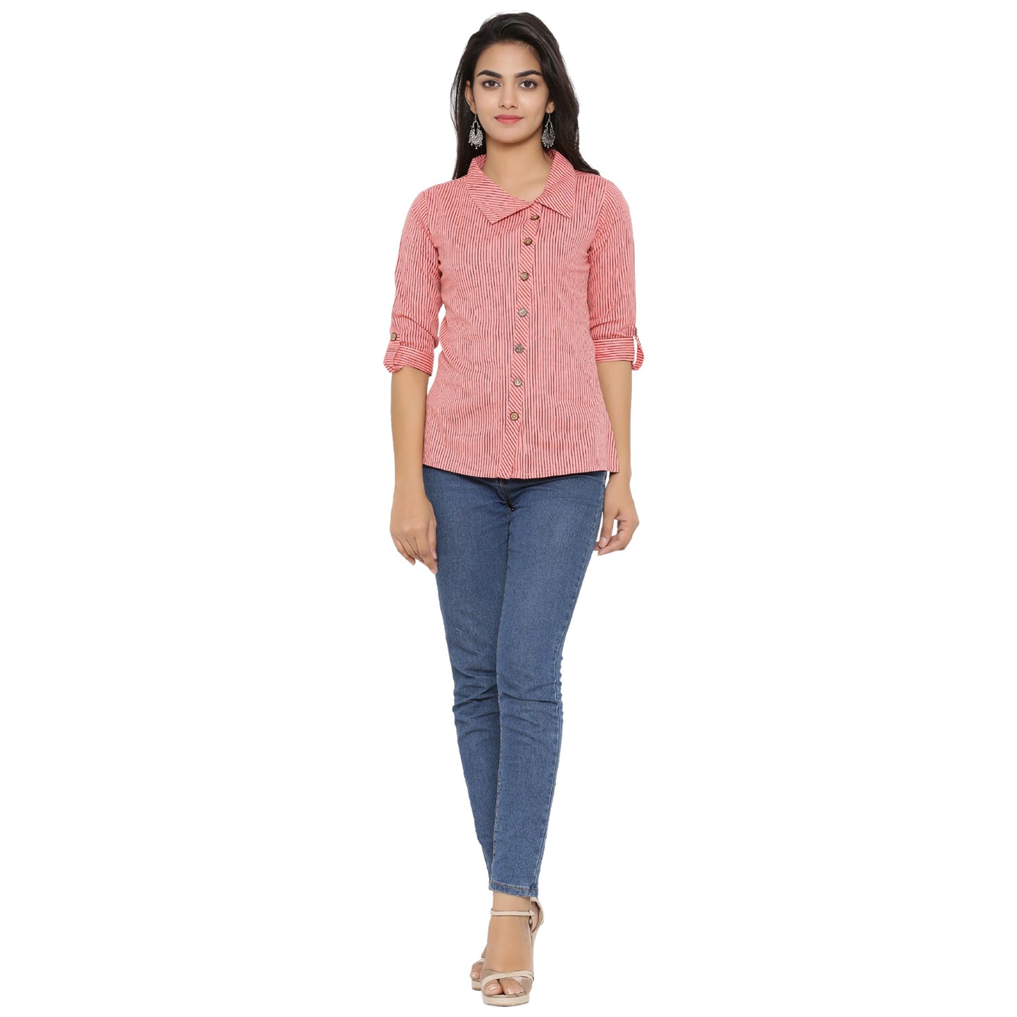 Casual Regular Sleeve Striped Top