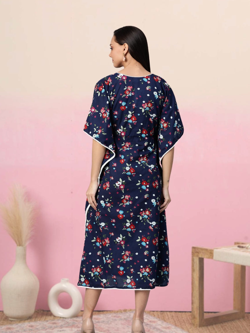 Cotton Floral Printed Kaftan