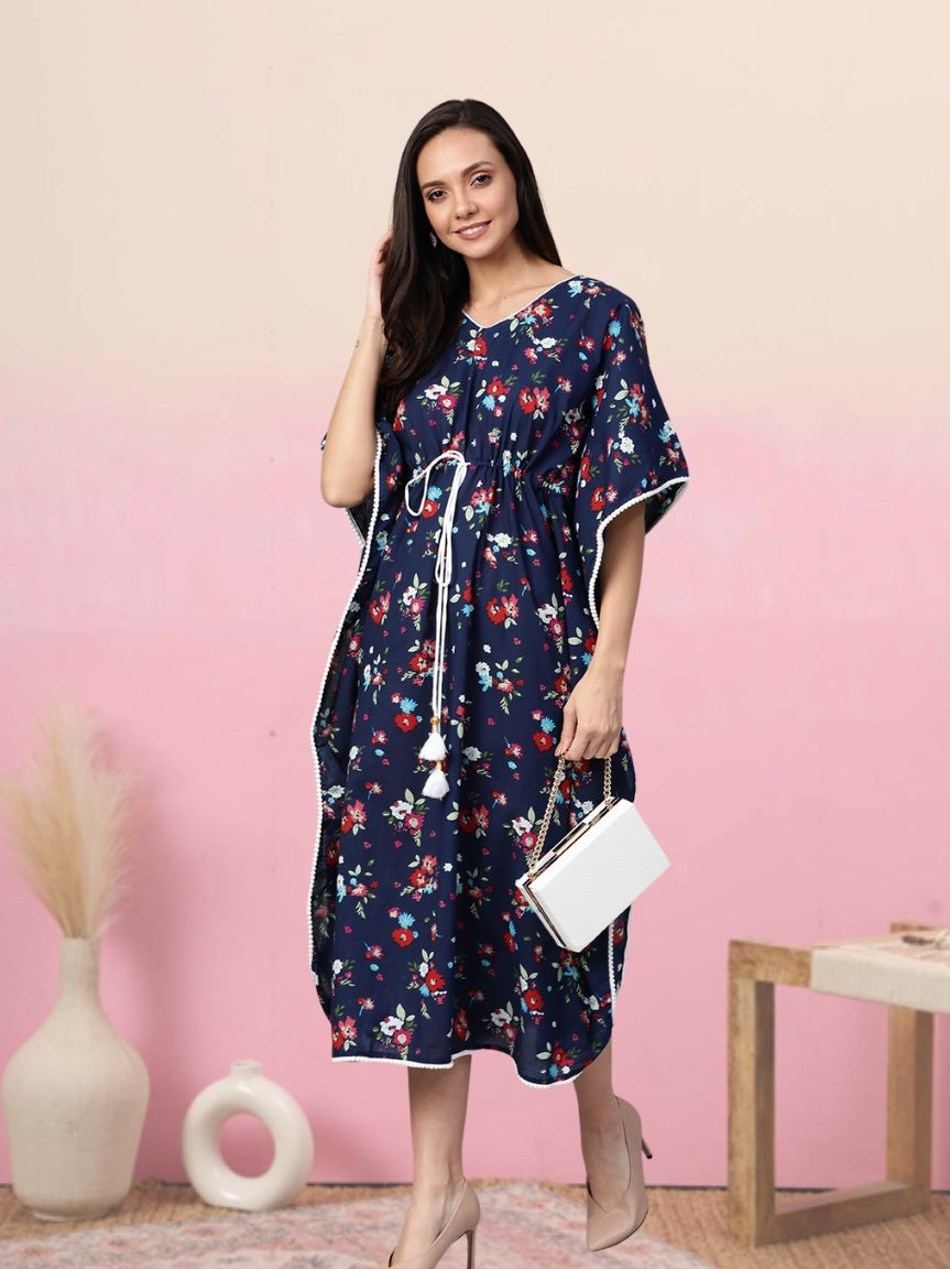 Cotton Floral Printed Kaftan