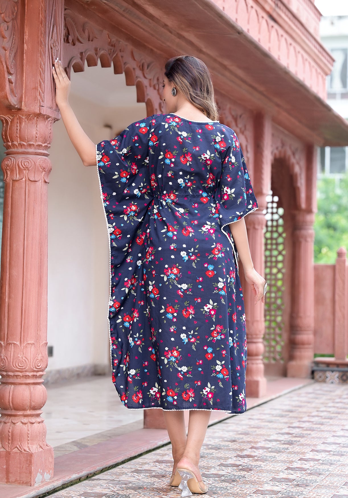Cotton Floral Printed Kaftan