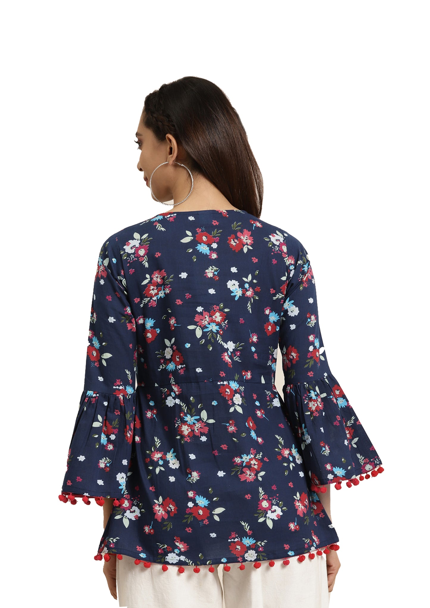 YASH GALLERY Women's Cotton Geometrical Printed Regular Kurti