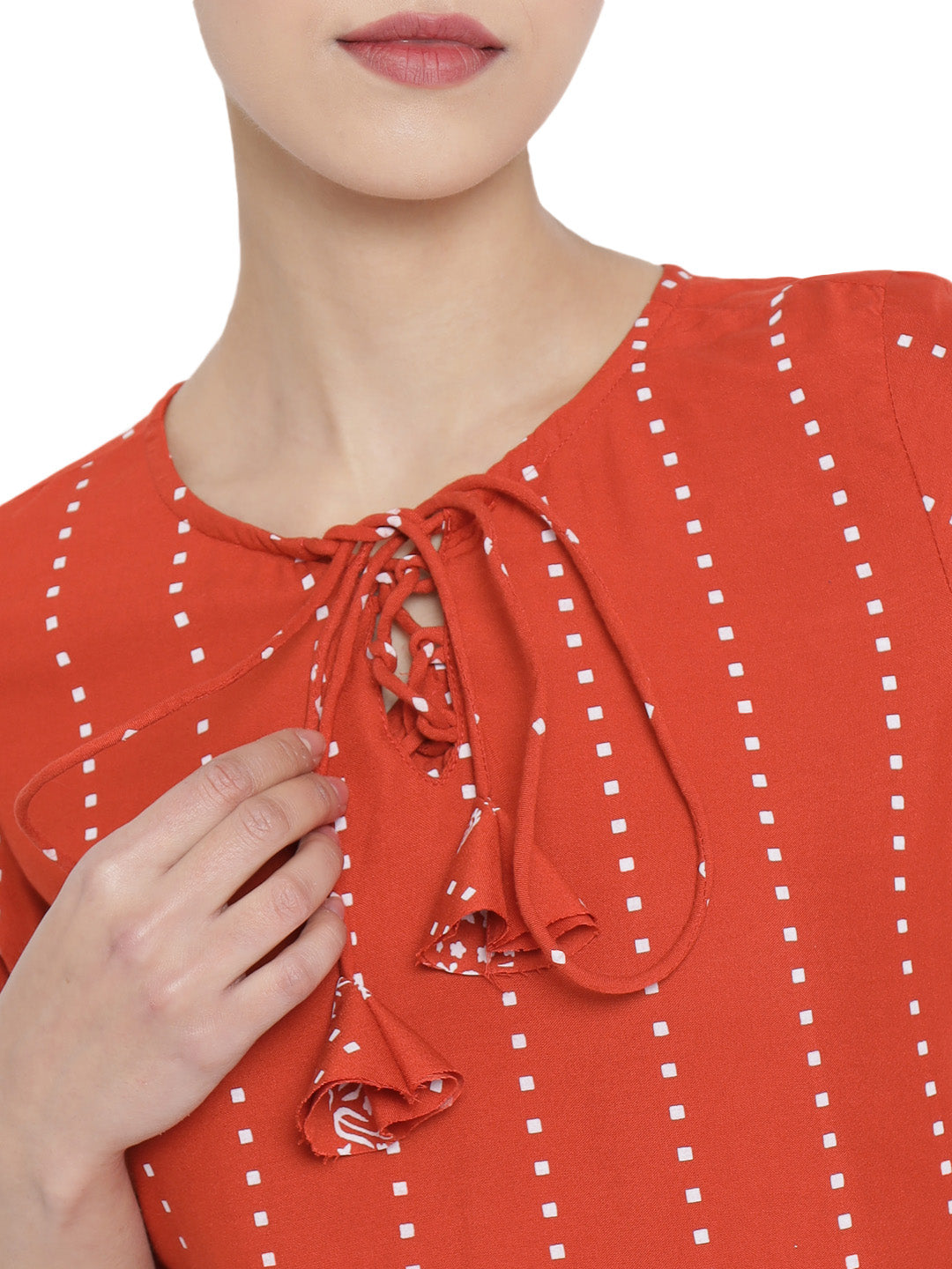 womens girls rayon floral printed short kurti