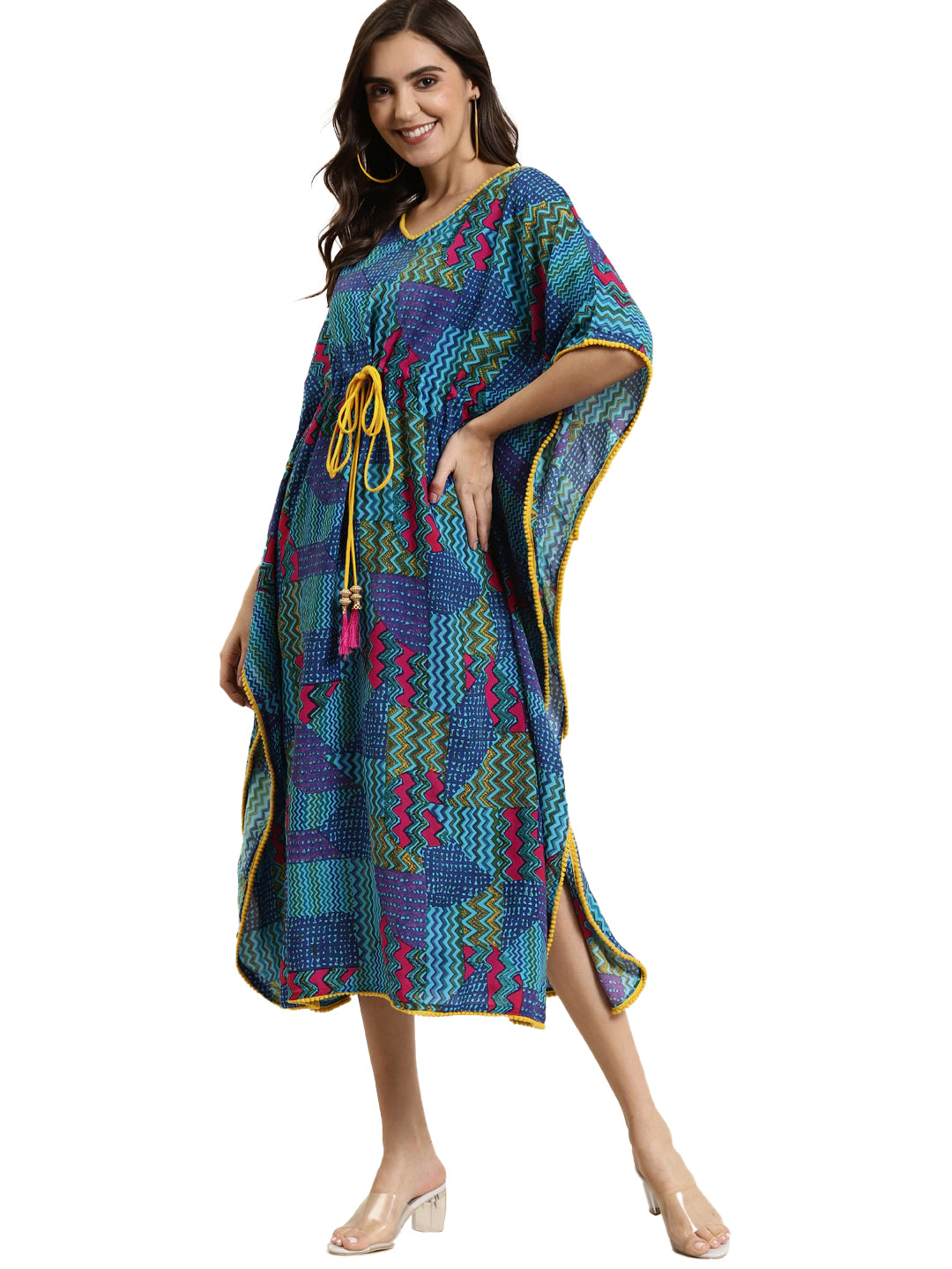 Cotton Floral Printed Kaftan