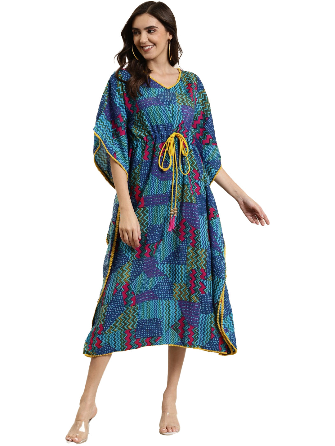 Cotton Floral Printed Kaftan