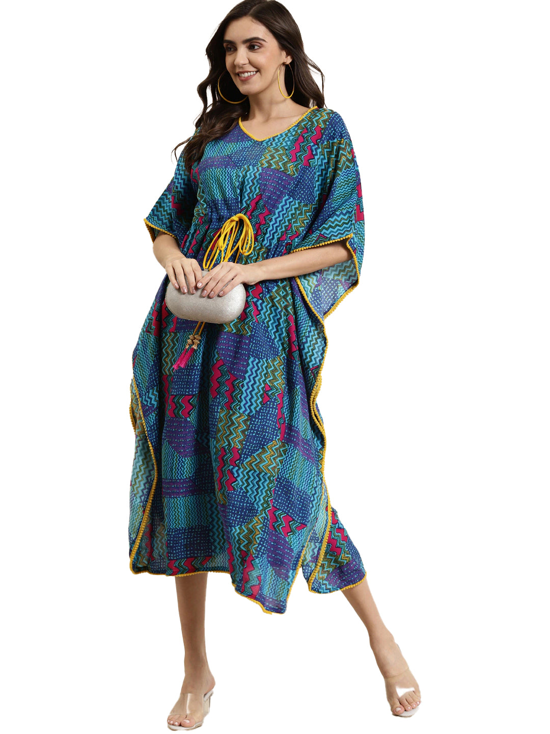 Cotton Floral Printed Kaftan