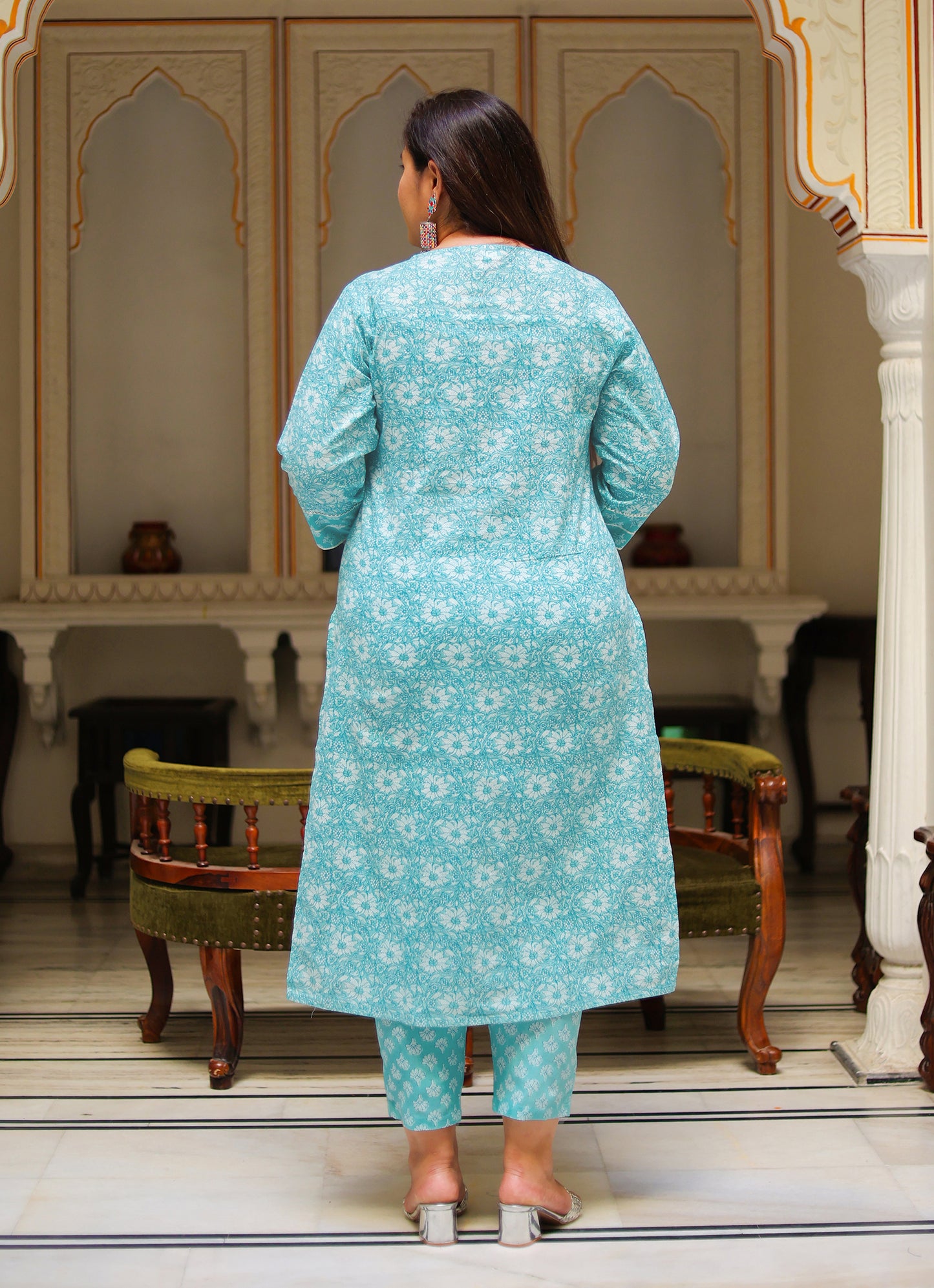Yash Gallery Women's Floral Printed Kurta with Pant and Dupatta