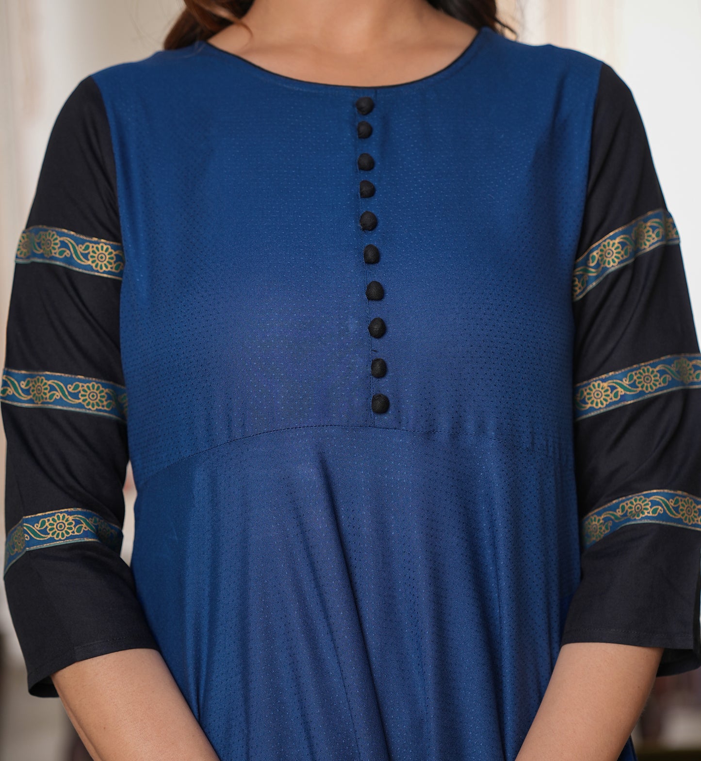 yash gallery womens blue anarkali kurti blue