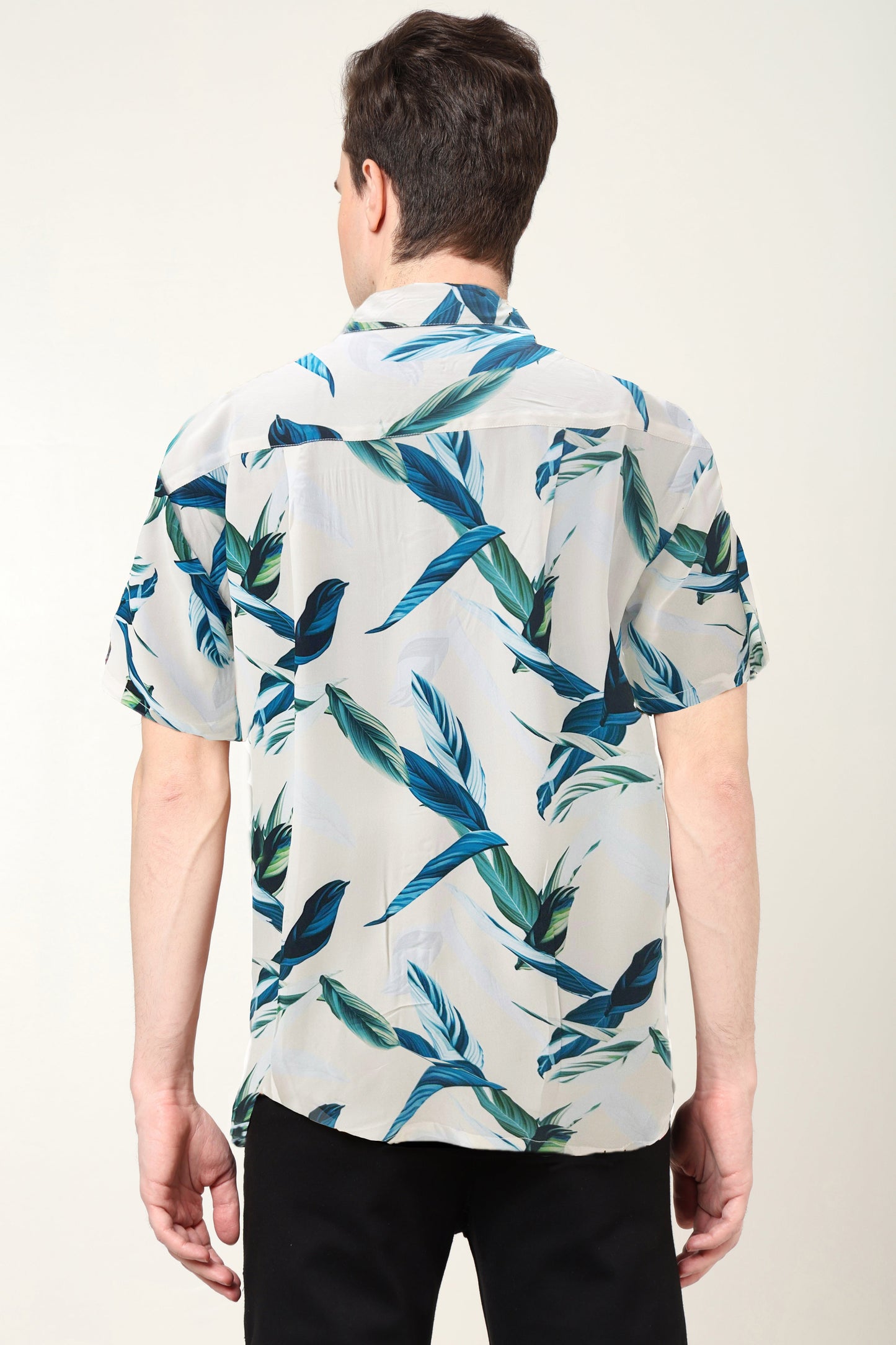 YASH GALLERY Men's Polyester Tropical Printed Regular Shirt