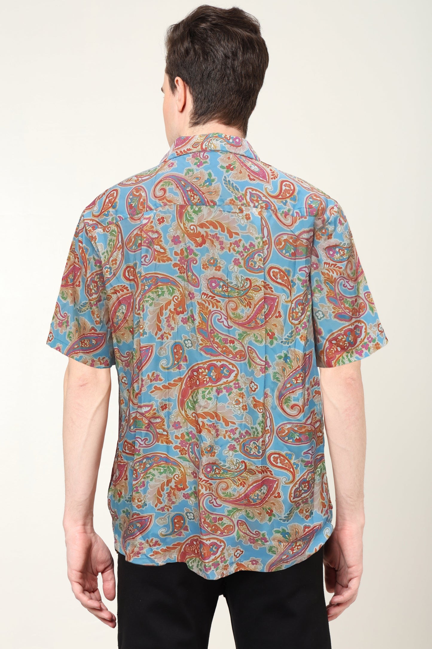 yash gallery mens polyester floral printed regular shirt multi