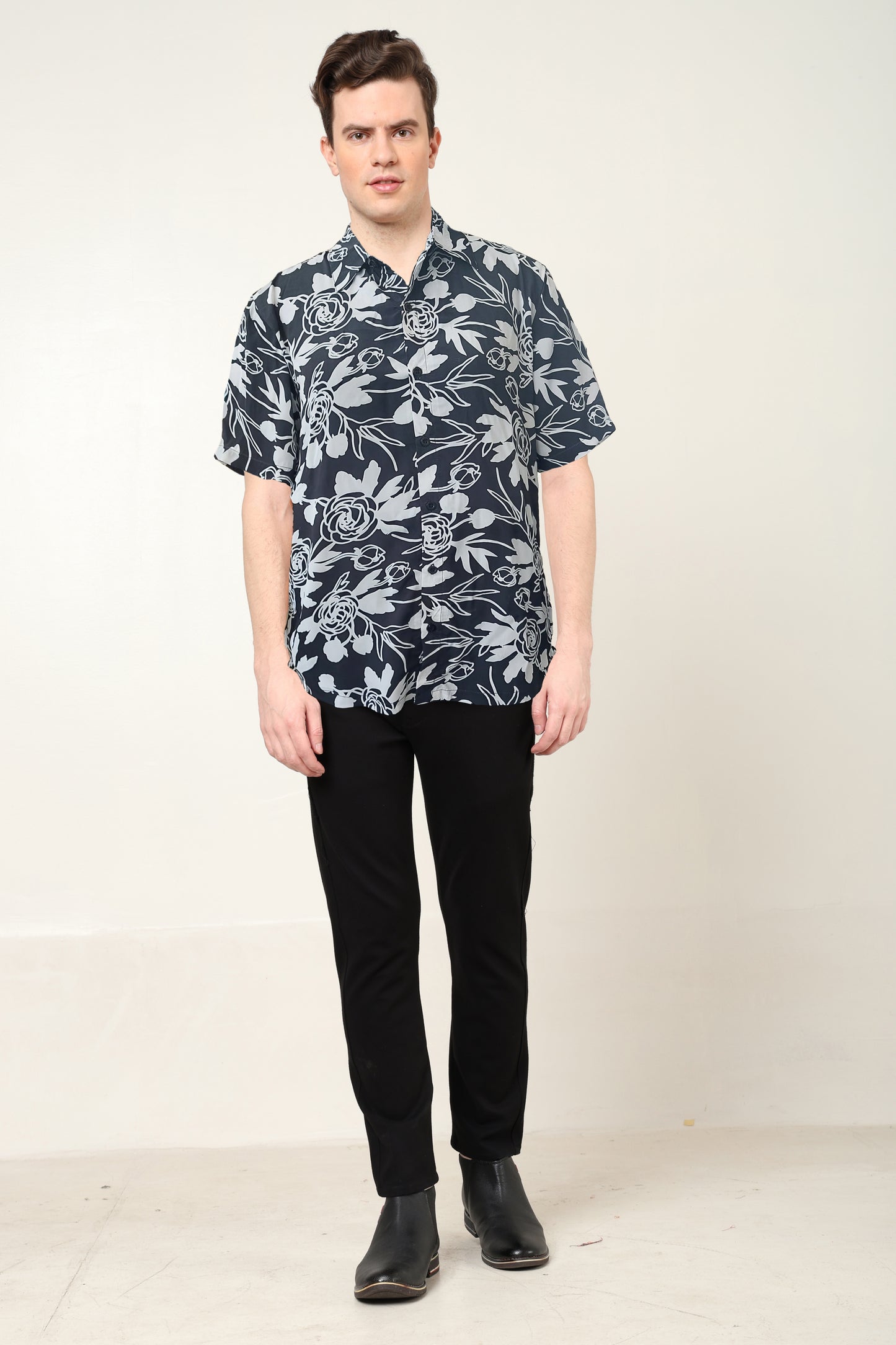 YASH GALLERY Men's Polyester Tropical Printed Regular Shirt
