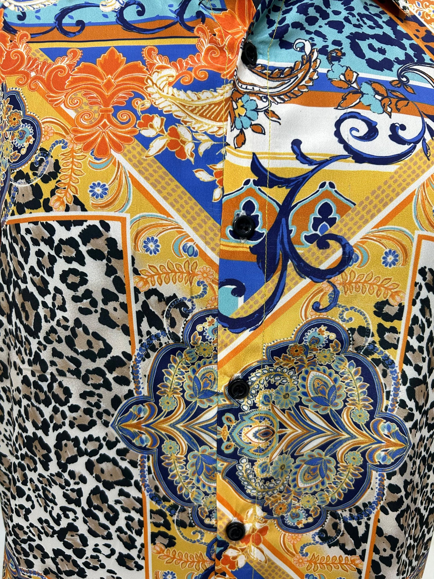 yash gallery mens polyester animal printed regular shirt multi