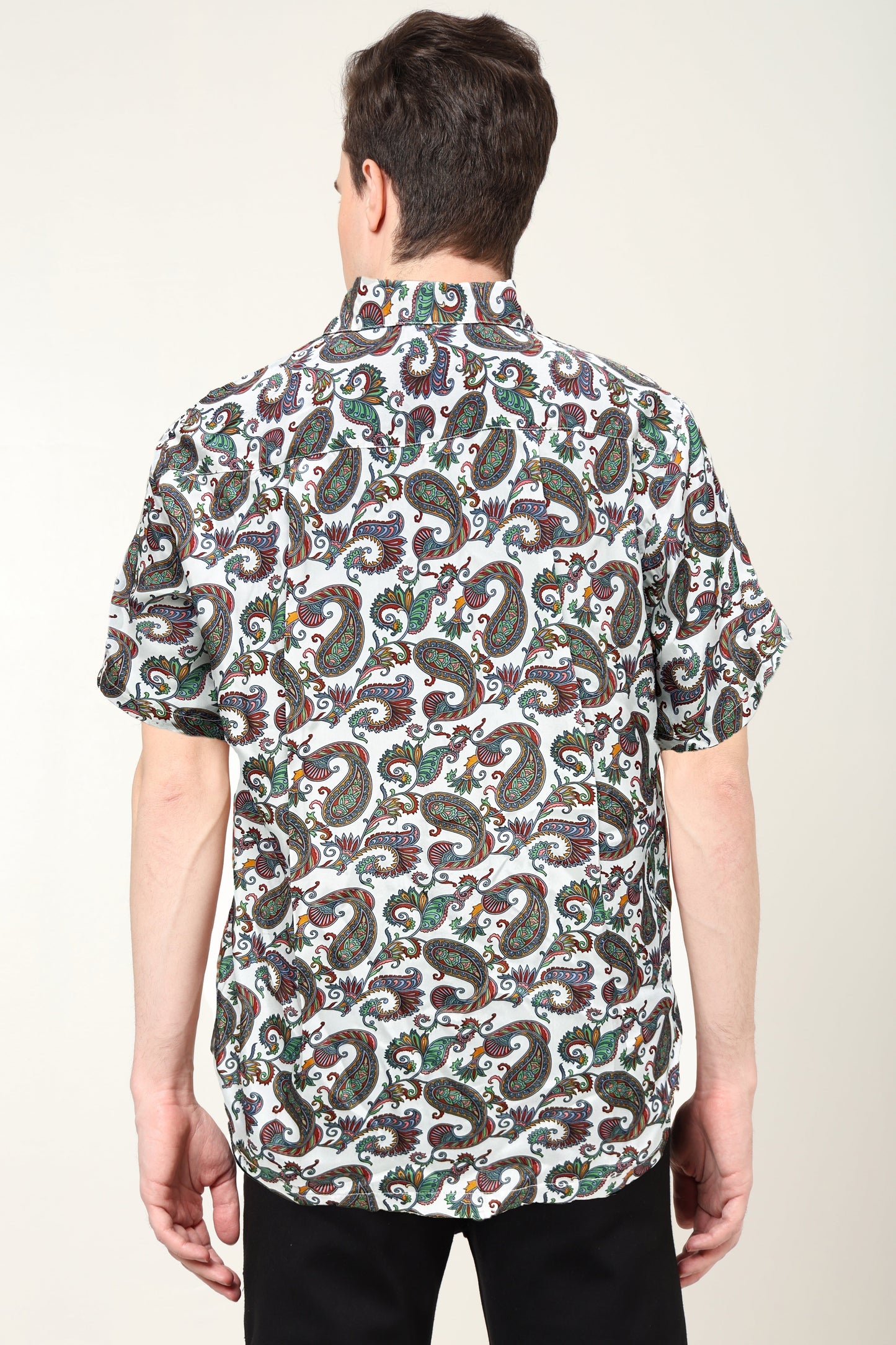 yash gallery mens polyester buti printed regular shirt multi