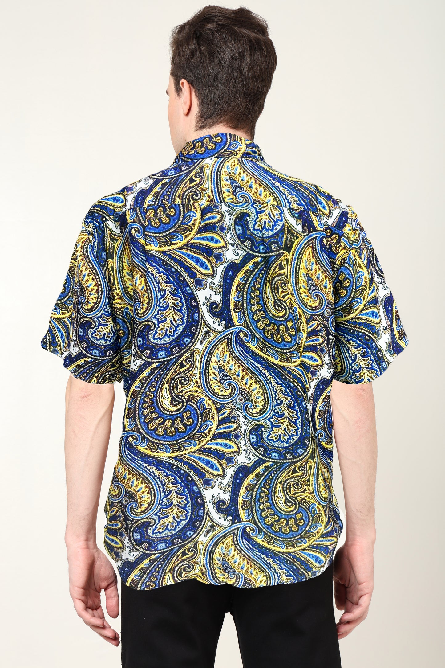 yash gallery mens polyester abstract printed regular shirt multi