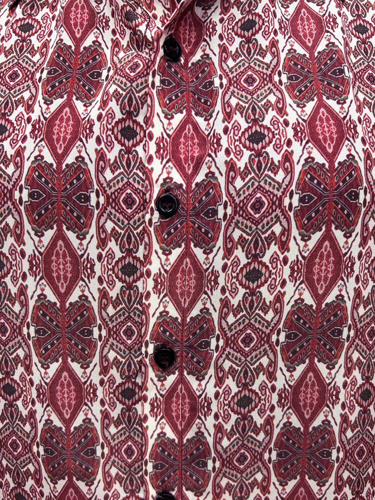 yash gallery mens polyester geometrical printed regular shirt maroon