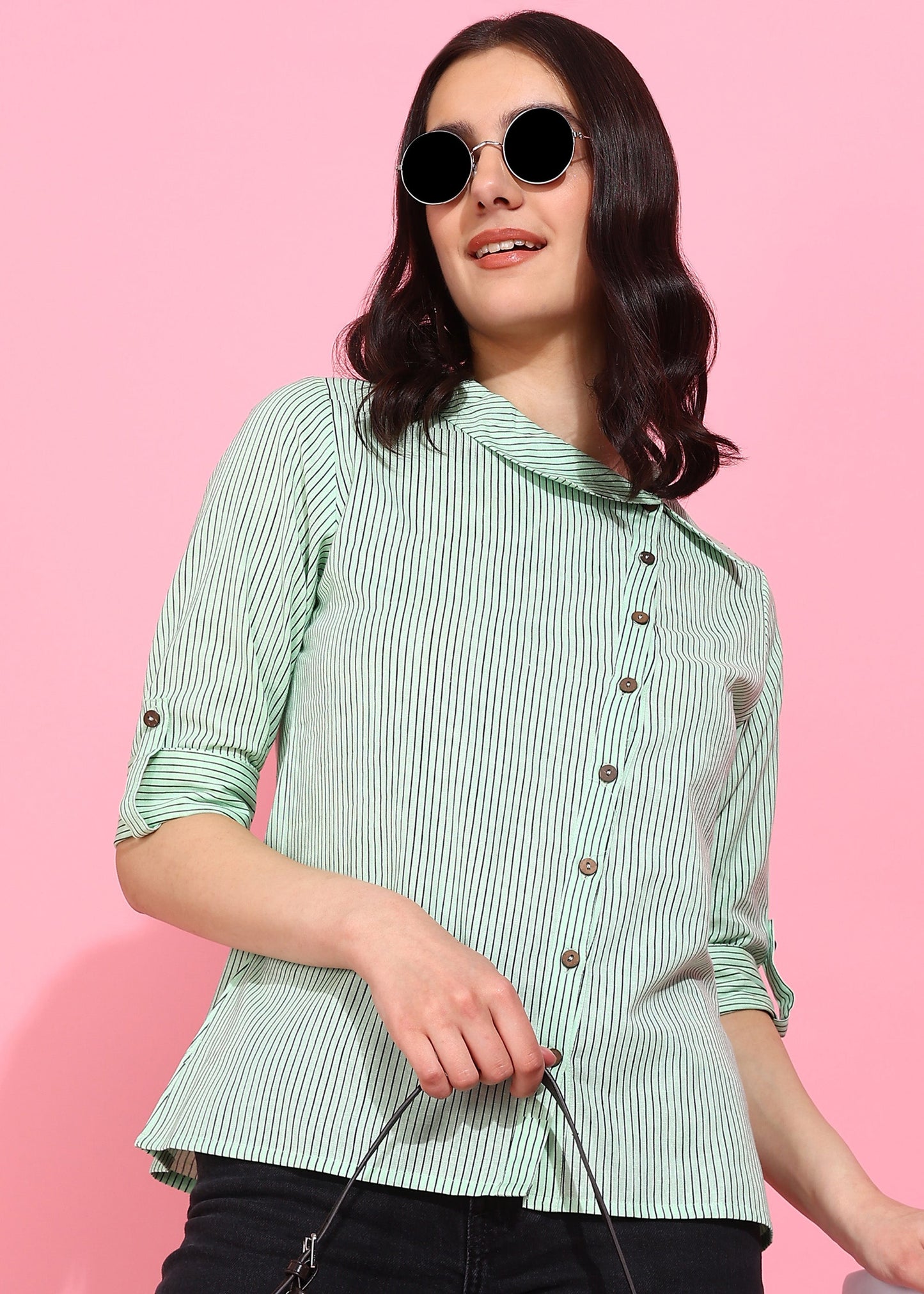 Casual Regular Sleeve Striped Top