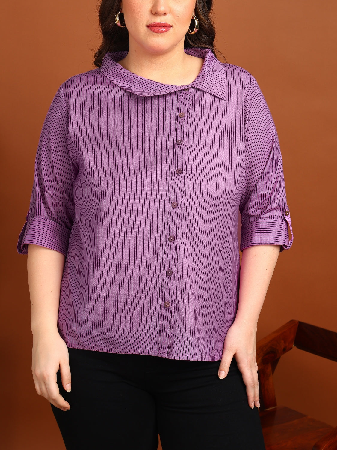 Casual Regular Sleeve Striped Top