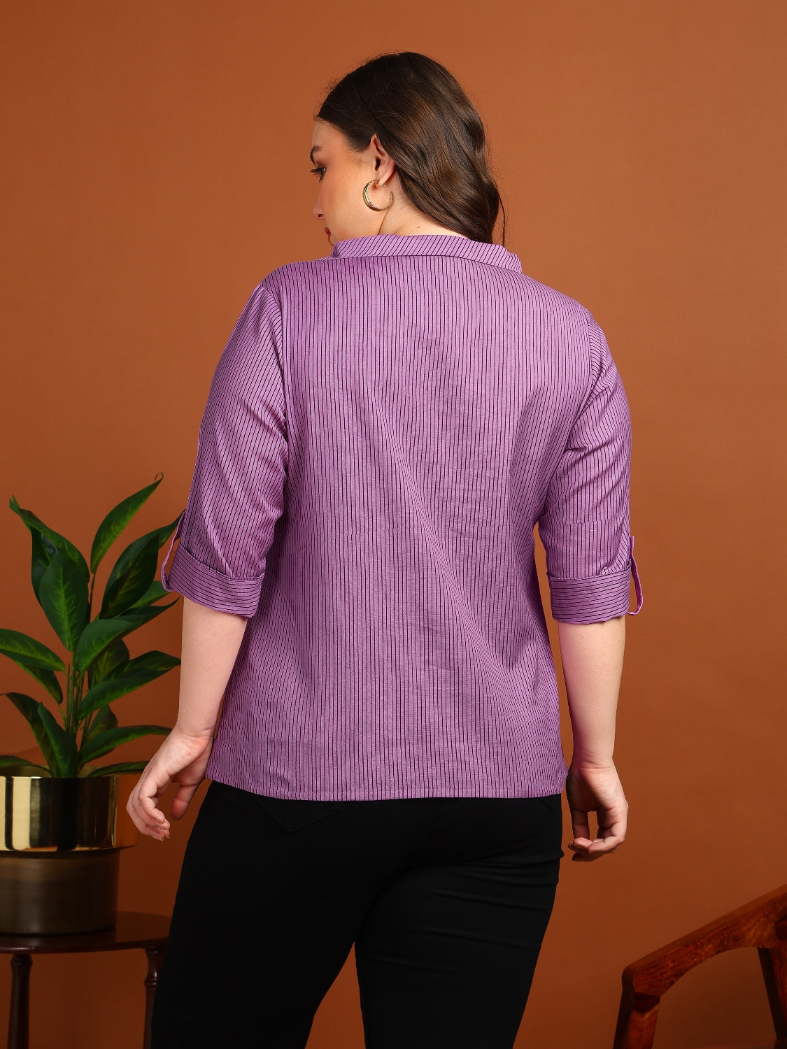 Casual Regular Sleeve Striped Top