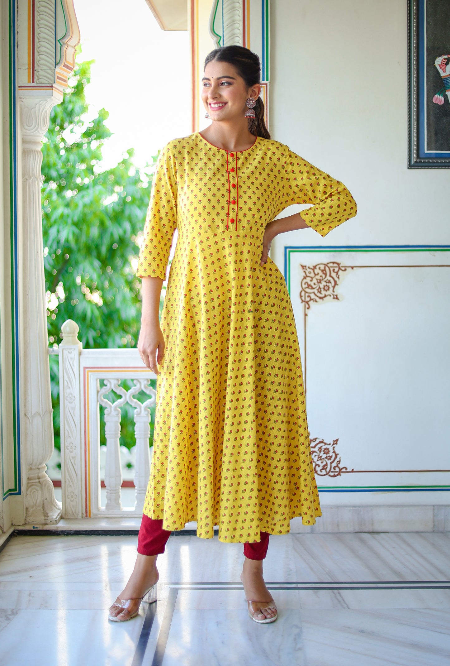 YASH GALLERY Women's Floral Printed Anarkali kurti