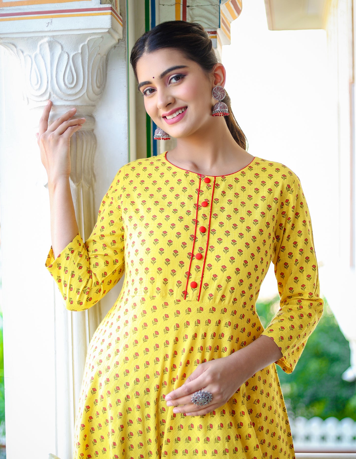 YASH GALLERY Women's Floral Printed Anarkali kurti