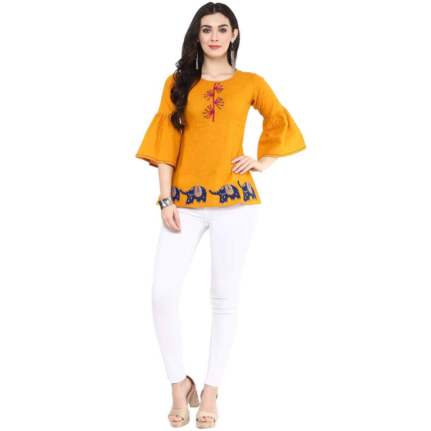 Cotton Patch Work Top (Yellow)