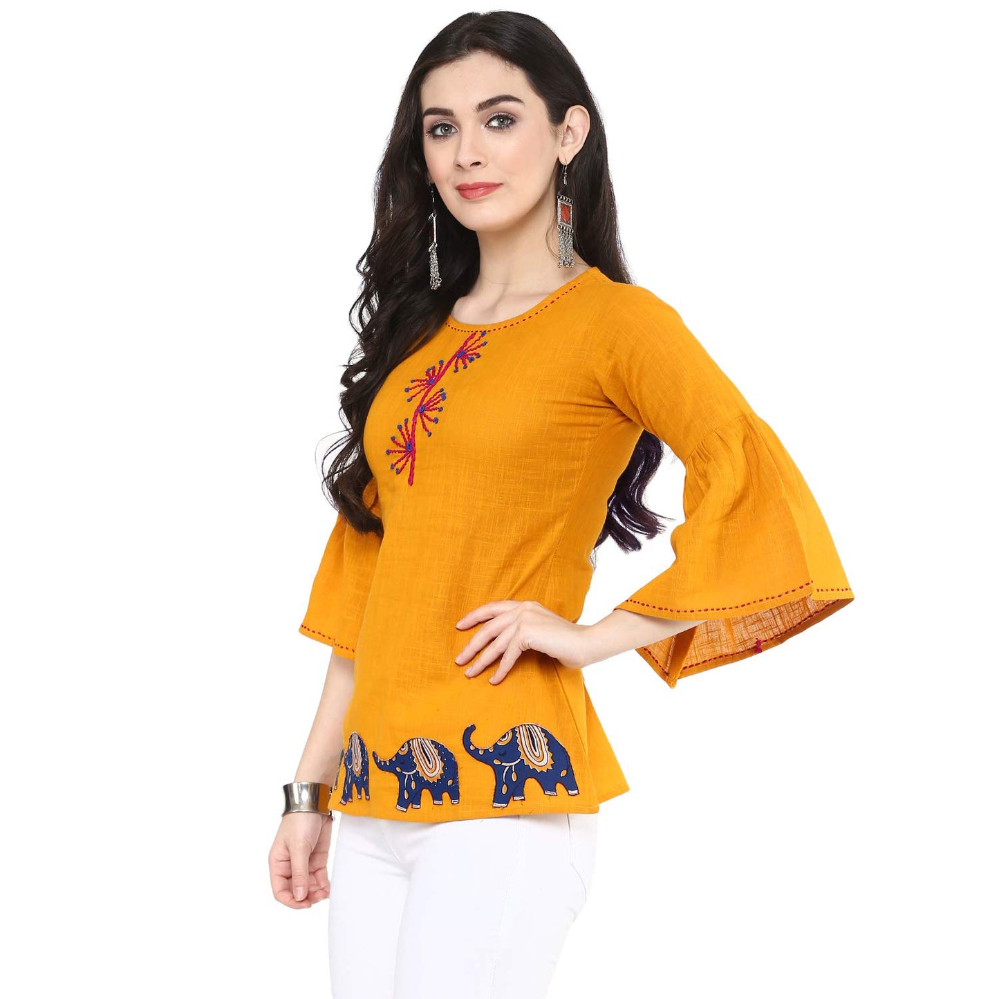 Cotton Patch Work Top (Yellow)
