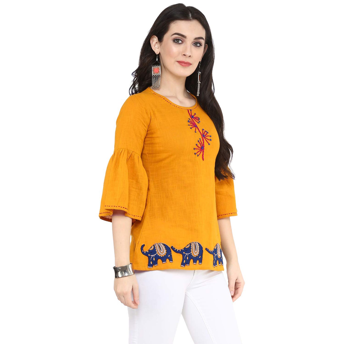 Cotton Patch Work Top (Yellow)