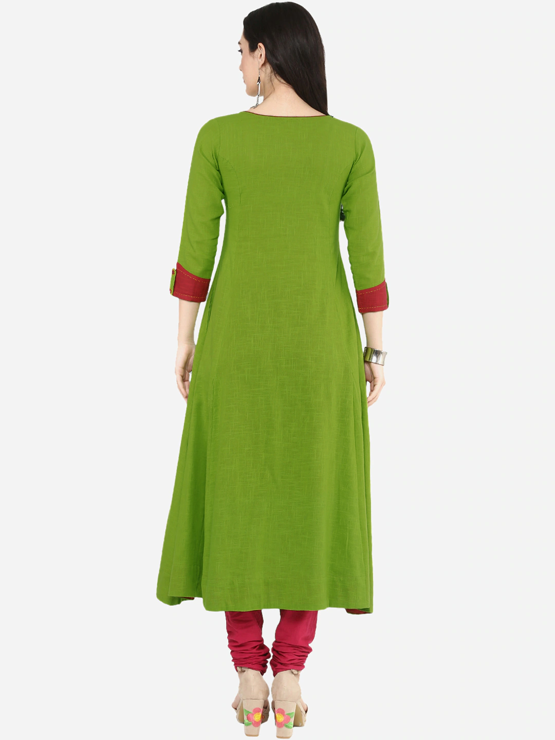 Solid Anarkali Kurta (Green)