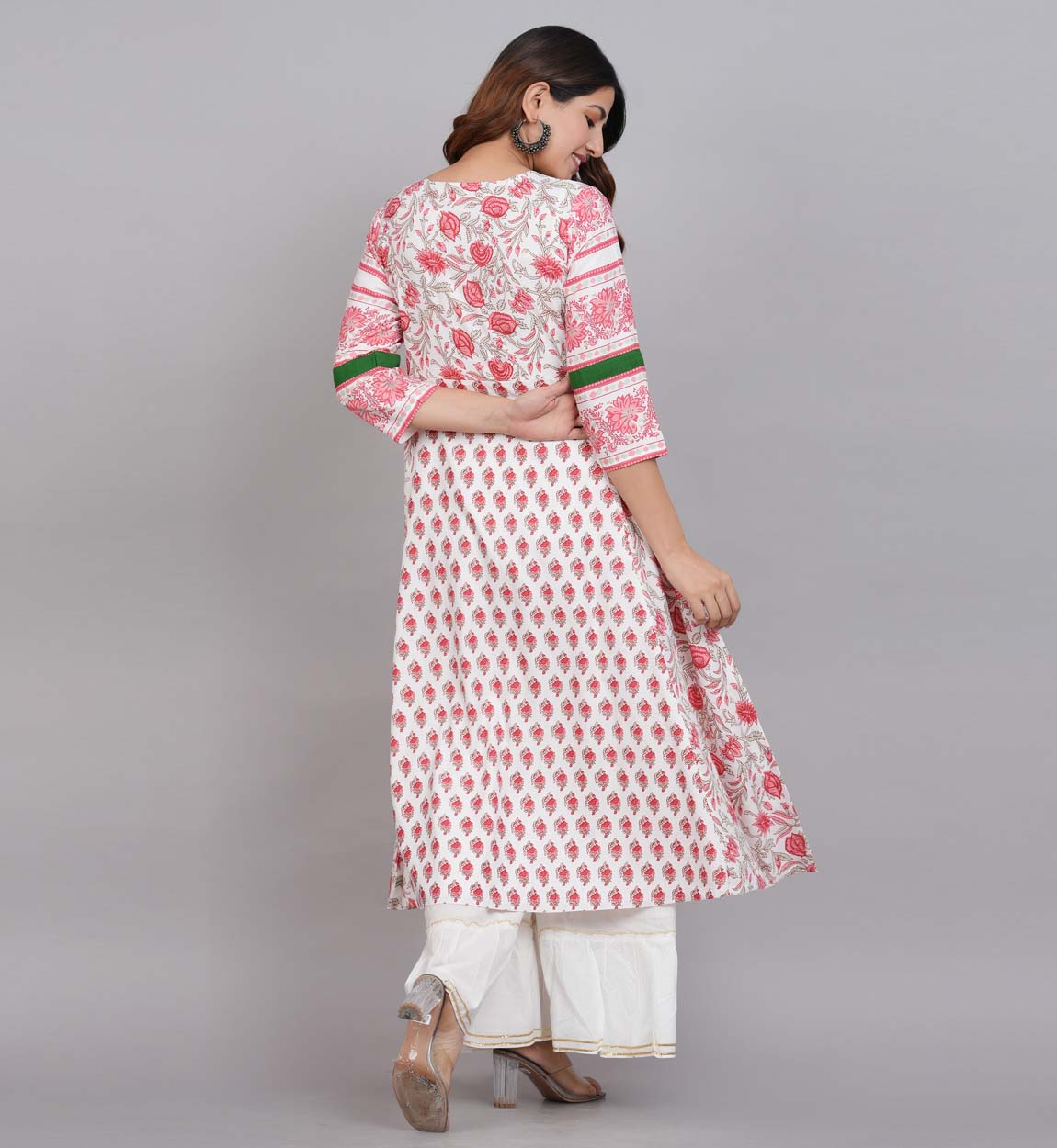 YASH GALLERY Women's Floral Printed Anarkali Kurti