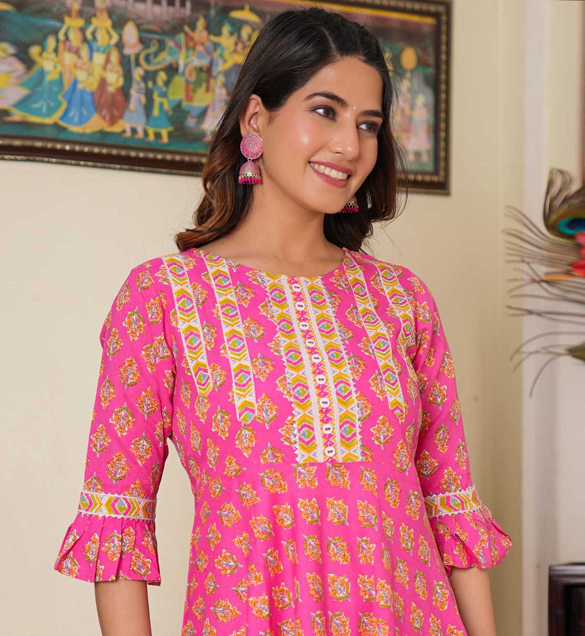 YASH GALLERY Women's Floral Printed Anarkali Kurti