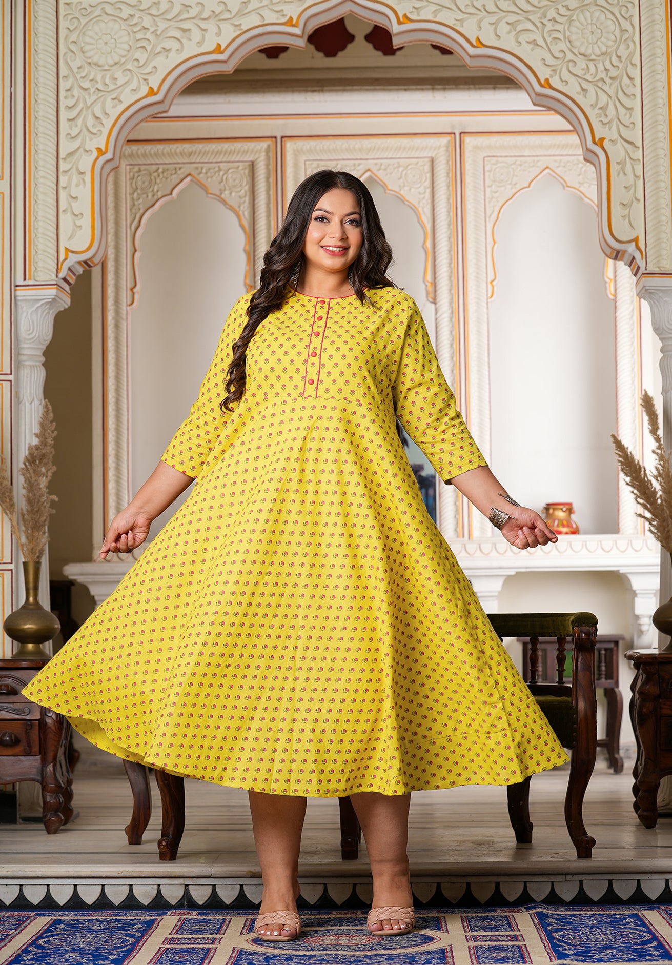 YASH GALLERY Women's Floral Printed Anarkali kurti