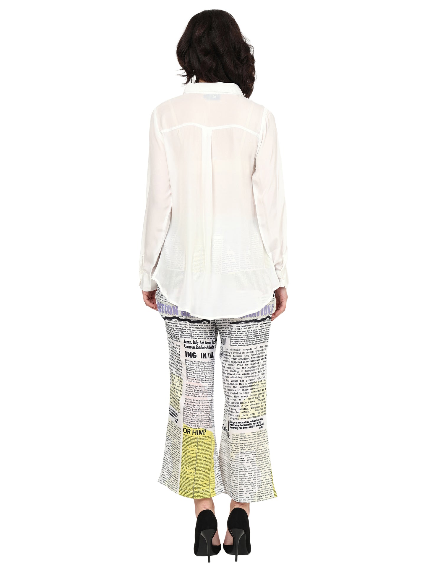yash gallery womens white polyester floral placement printed co ord set white