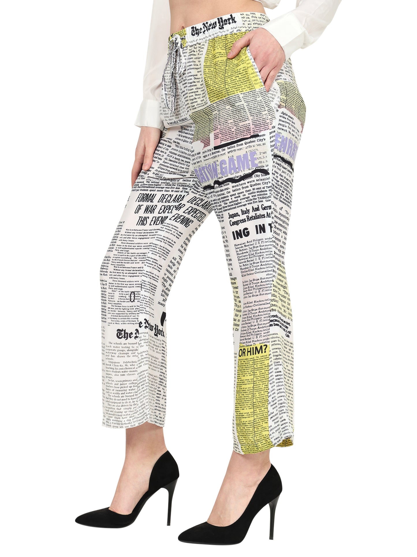 yash gallery womens white polyester floral placement printed co ord set white