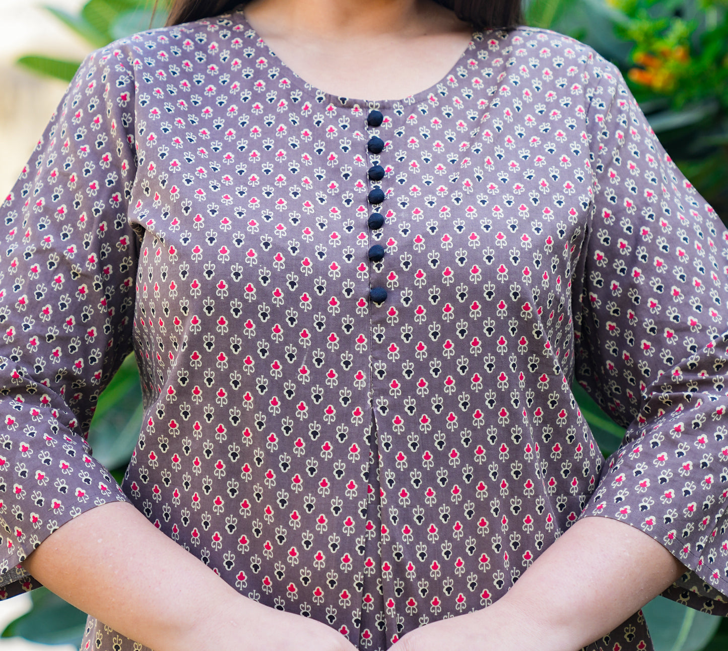 yash gallery womens geomatric printed short kurti blue