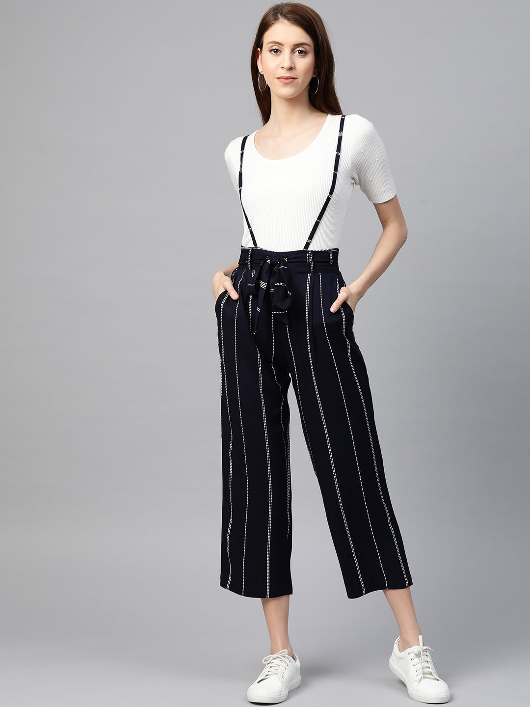 Stripe Printed Dungaree