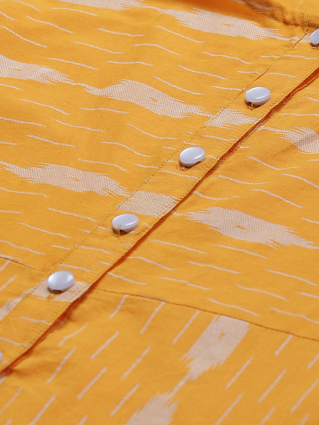 Cotton Ikat Print Sleeveless Straight Kurta