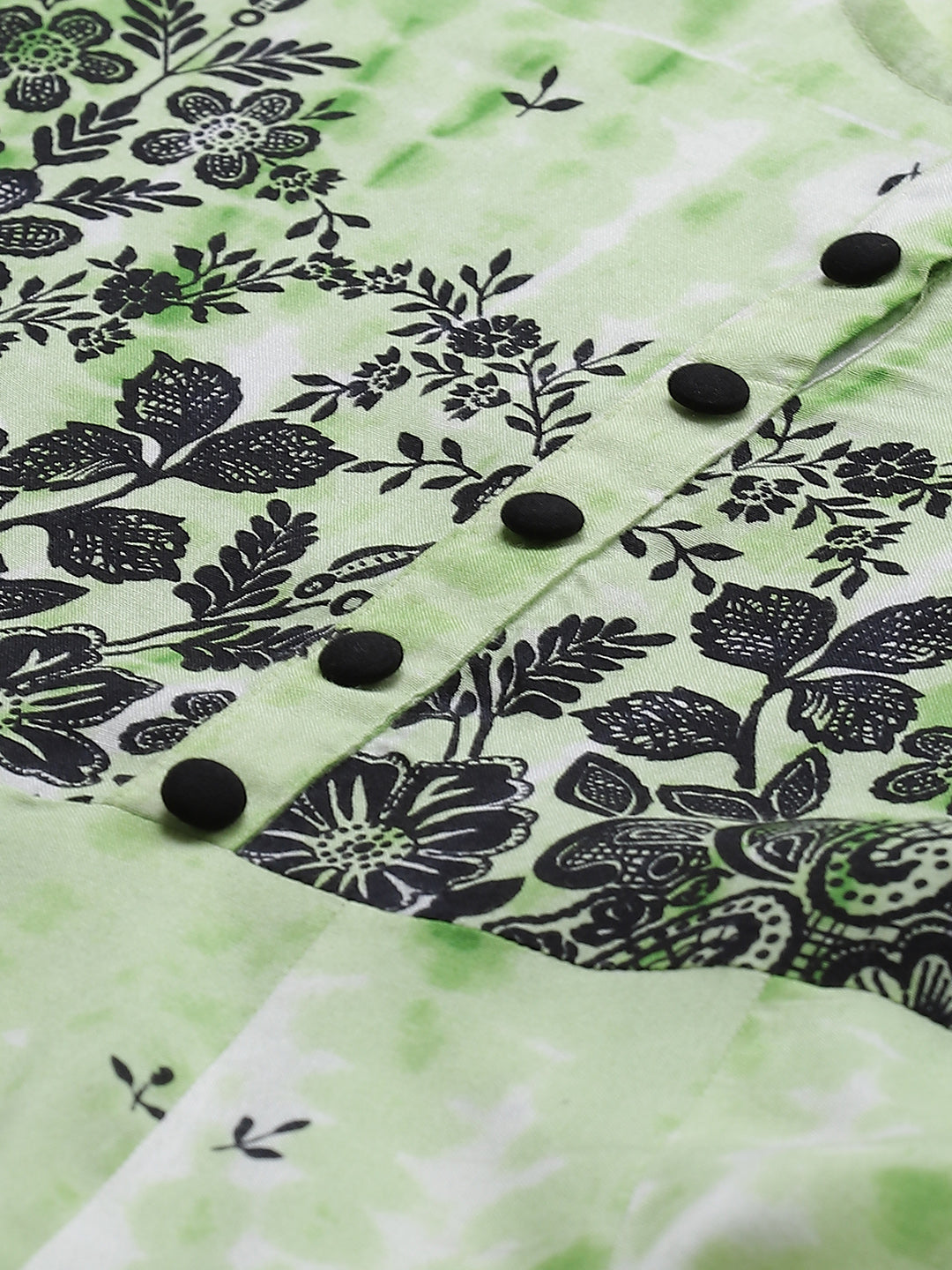 Rayon Tie & Dye Floral Printed Anarkali Kurta