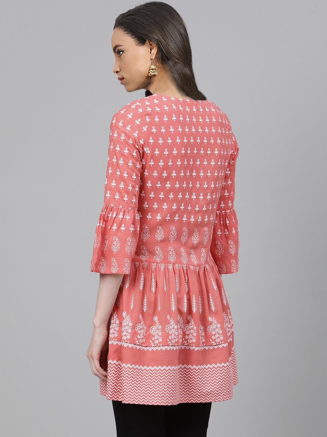 womens girls rayon floral printed short kurti