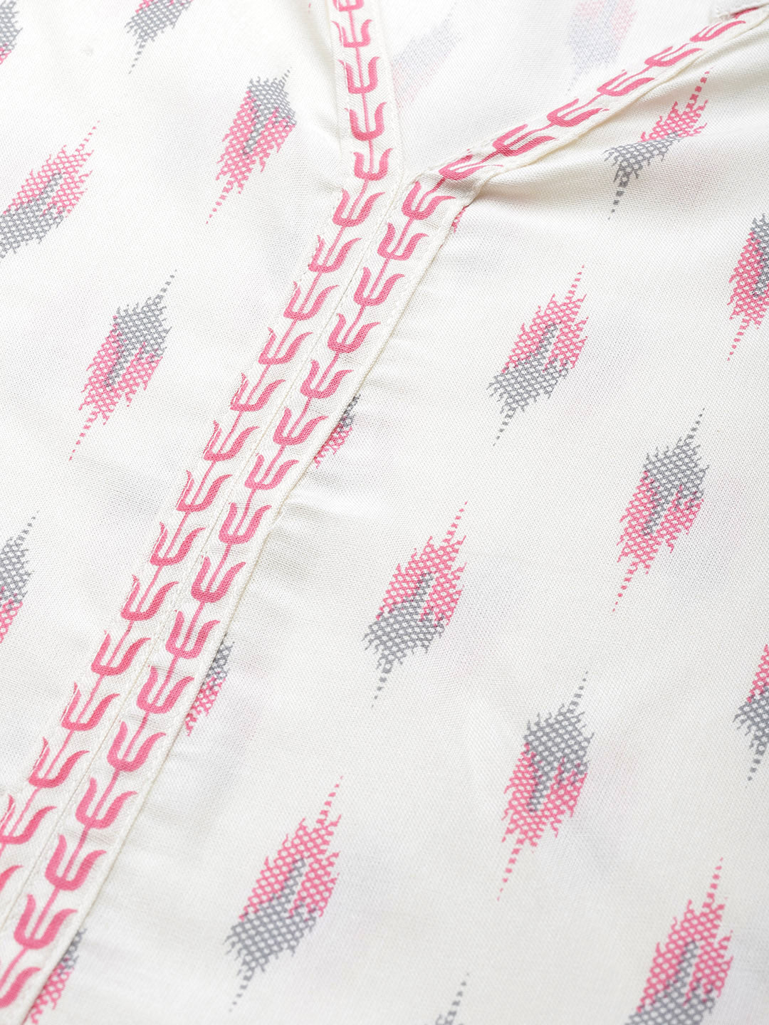 Rayon Ikat Printed Anarkali Kurta