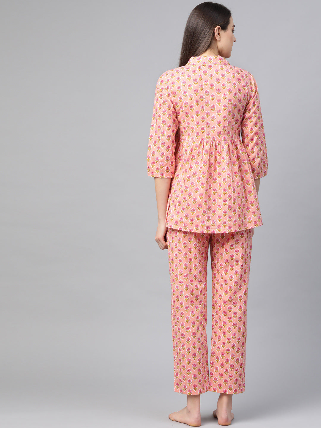 Floral Printed Night Suit (PINK)