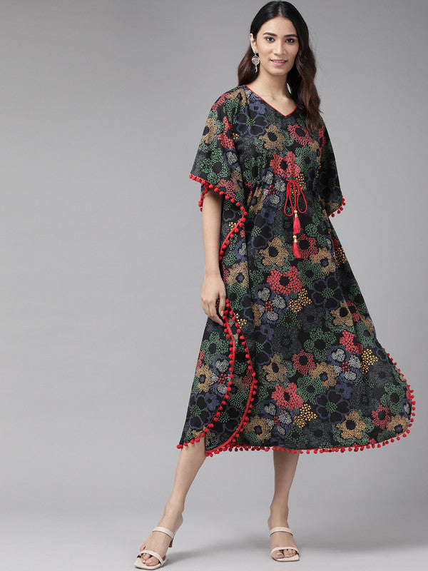 Cotton Floral Printed Kaftan
