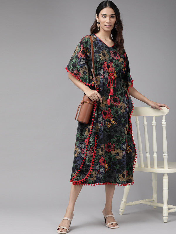 Cotton Floral Printed Kaftan