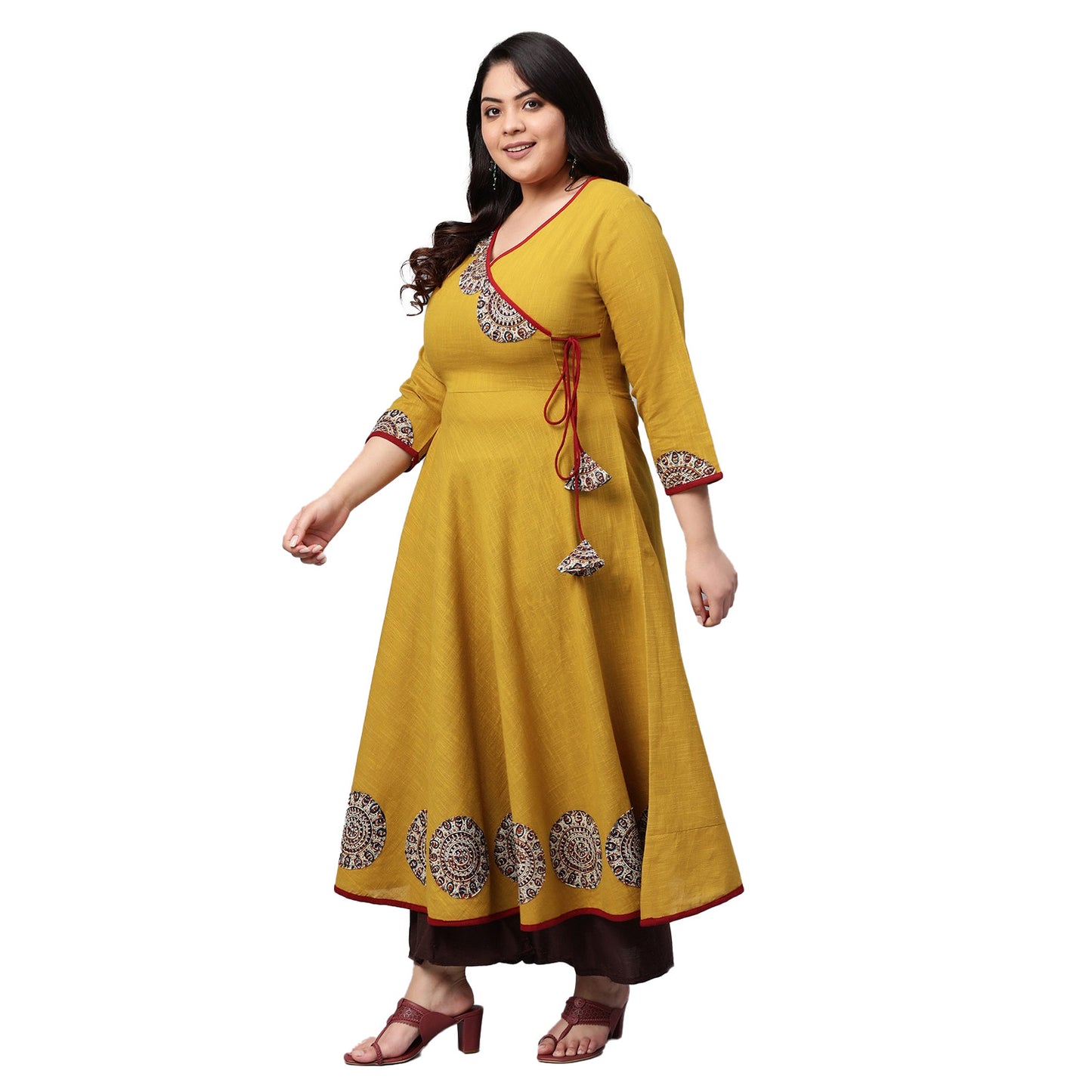 Festive & Party Embellished Kurti (Yellow)
