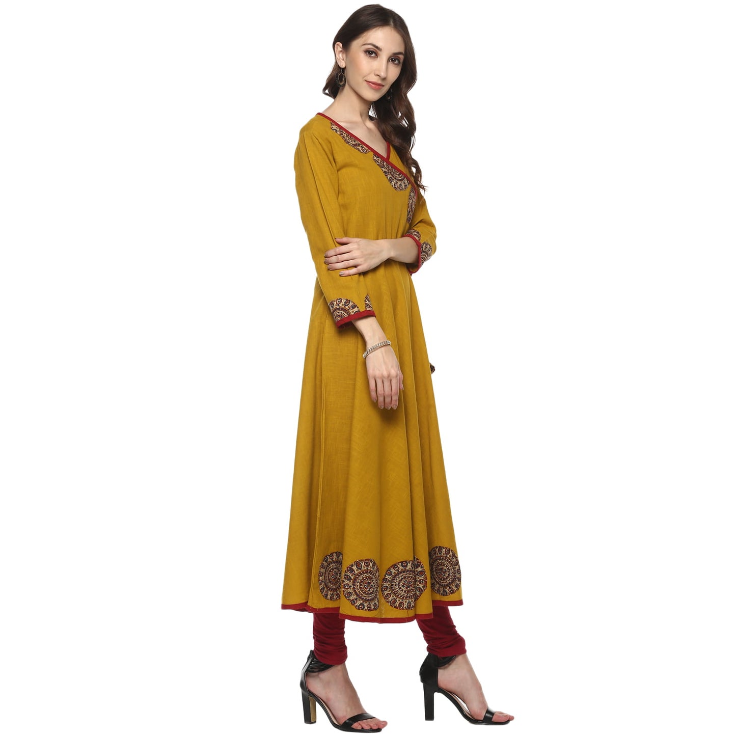 Festive & Party Embellished Kurti (Yellow)