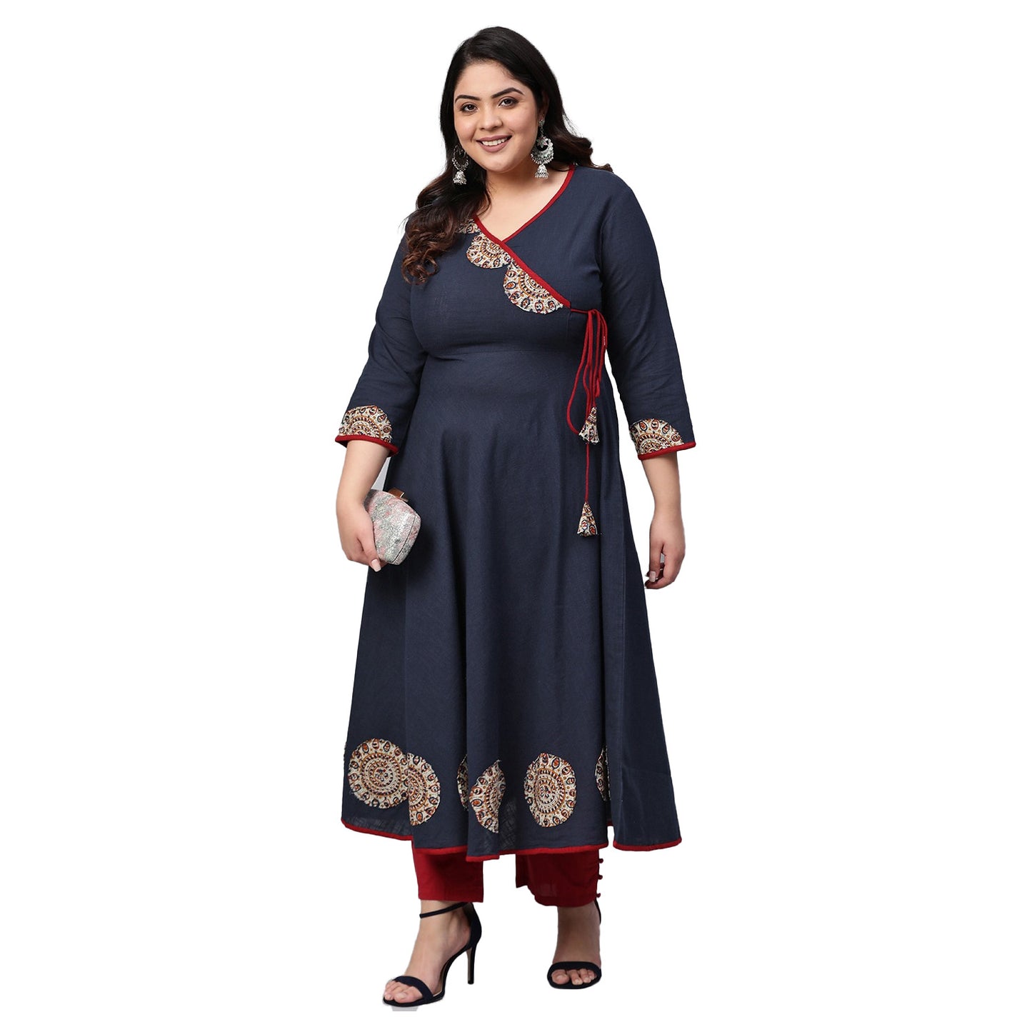 Festive & Party Embellished Kurti (Blue)
