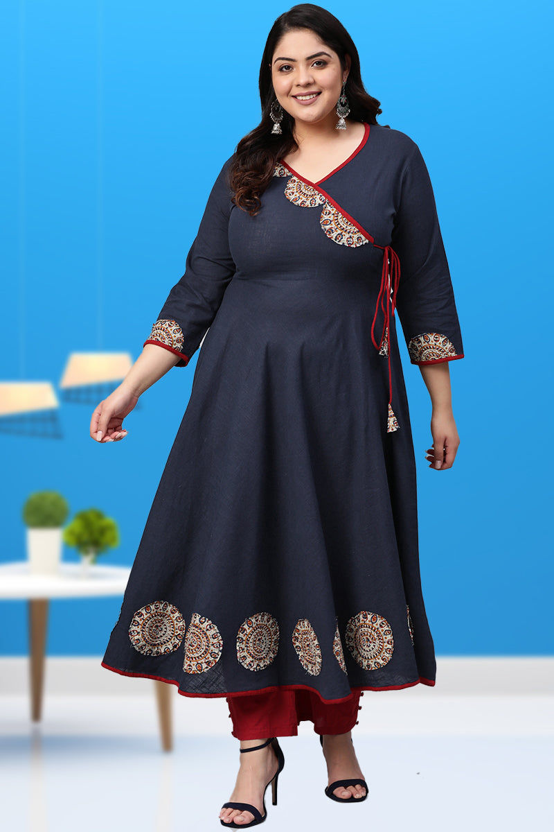 Festive & Party Embellished Kurti (Blue)