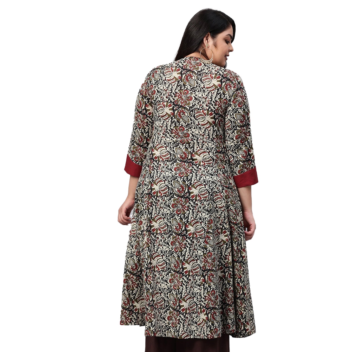 Floral Print A-line Kurta (Multicolor)