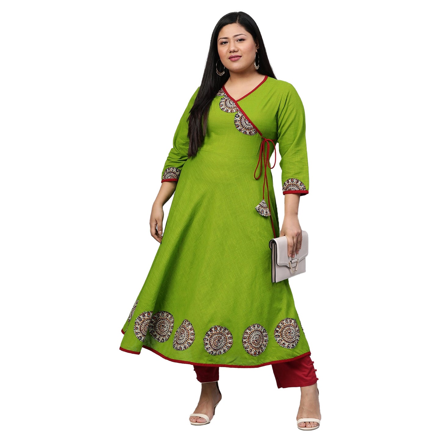 Embellished Anarkali Kurta (Green)