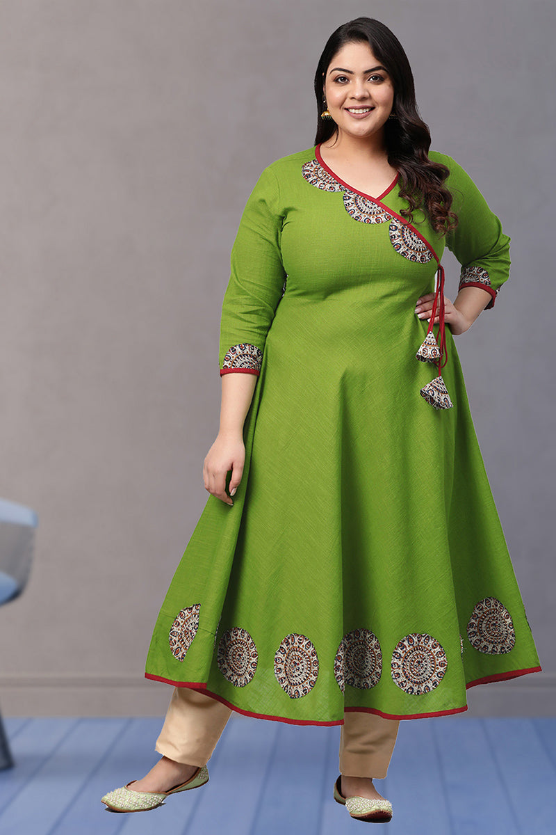 Embellished Anarkali Kurta (Green)
