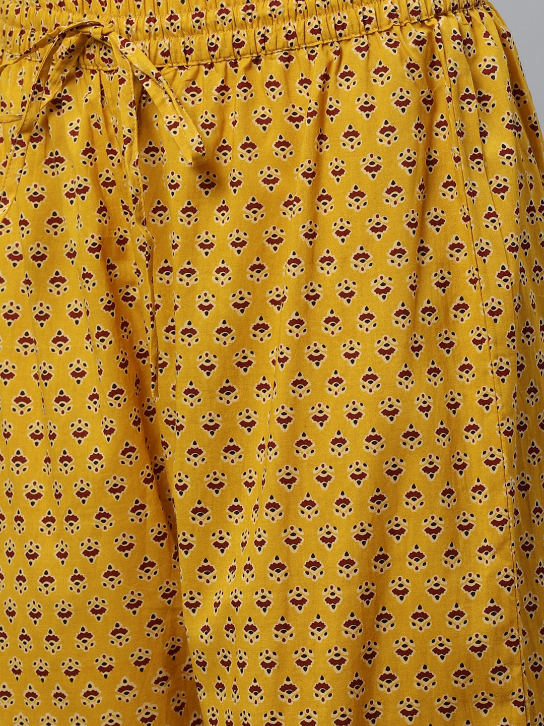 women cotton slub cambric cotton regular straight kurta with palazzo set