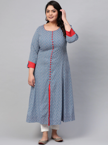 Yash Gallery Designer Printed Women’s Rayon Anarkali  Kurta